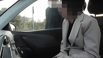 Public Parking Sex And Self-Pleasure Followed By Encounter With Voyeur After Work - Misscreamy