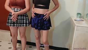 Two Young Women Audition For A Modeling Job By Dancing Seductively And Ultimately Engaging In Sexual Acts With The Agent To Secure Their Positions