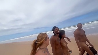 Nudist Beach Fun With Hot Friends Gets Wild
