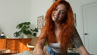 Sinatra Monroe'S Big Tits And Red Hair Make Her A Hot Girl Who Wants To Have Fun With Her Boyfriend'S Friend.