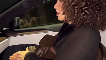 Young Woman Who Likes To Have Sex With Different Men With Her Husband’s Consent In The Car.